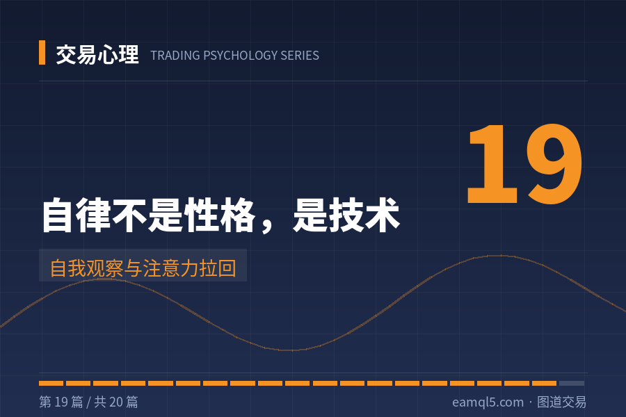 交易心理（19）：自律不是性格，是技术——自我观察与注意力拉回-图道交易